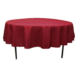 Polyester 90" Round Tablecloth - Burgundy