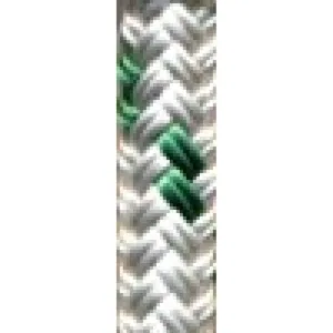 Polyester Braid - 3/16" White w/Green Tracer $/FT