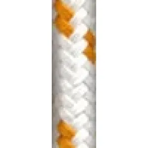 Polyester Braid - 3/8" White w/Gold $/FT