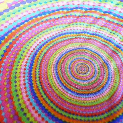 Polyester Crepe - Multicolor Orbits