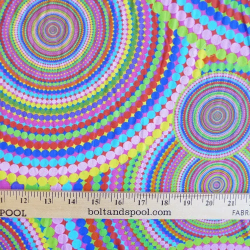 Polyester Crepe - Multicolor Orbits