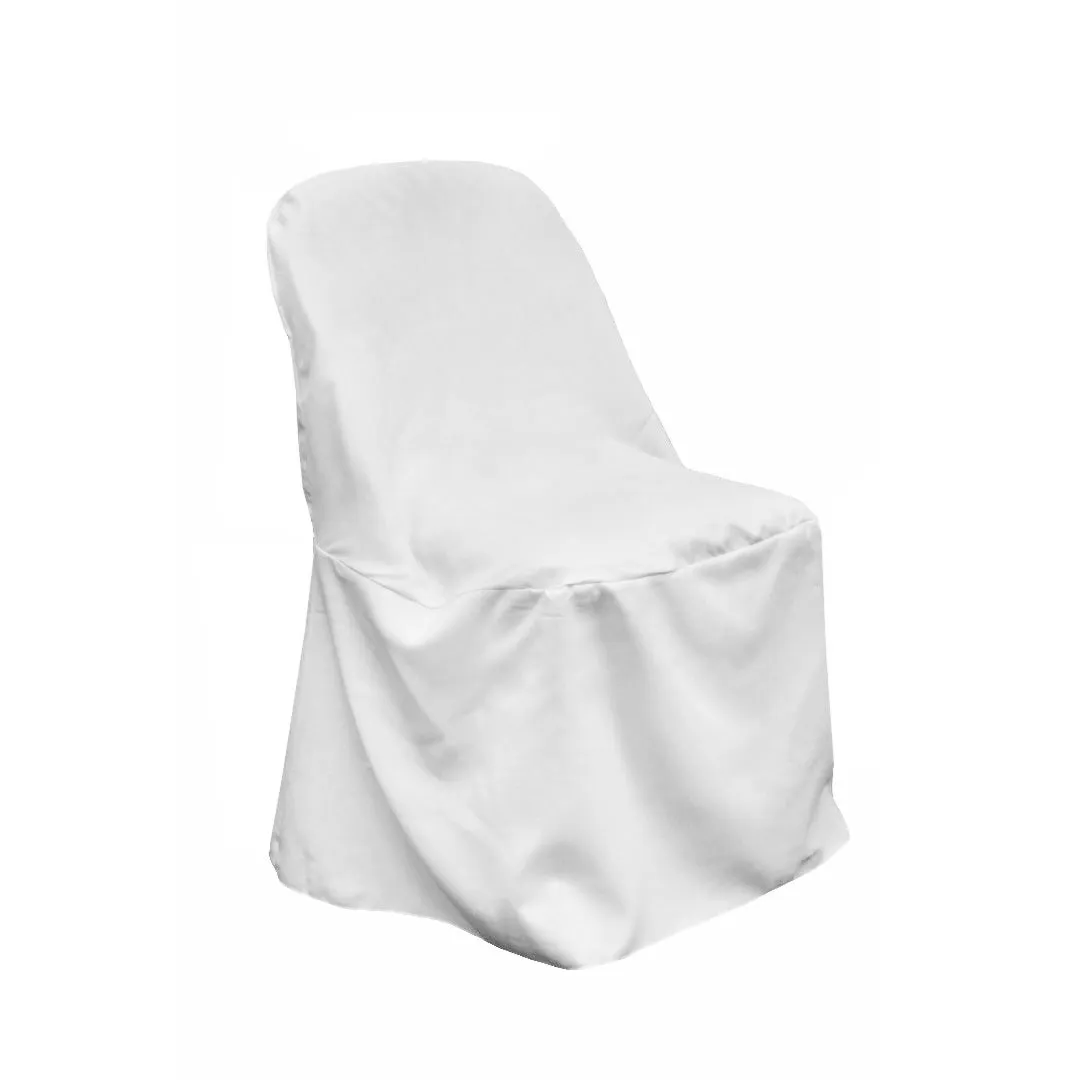 Polyester Folding Chair Cover - White