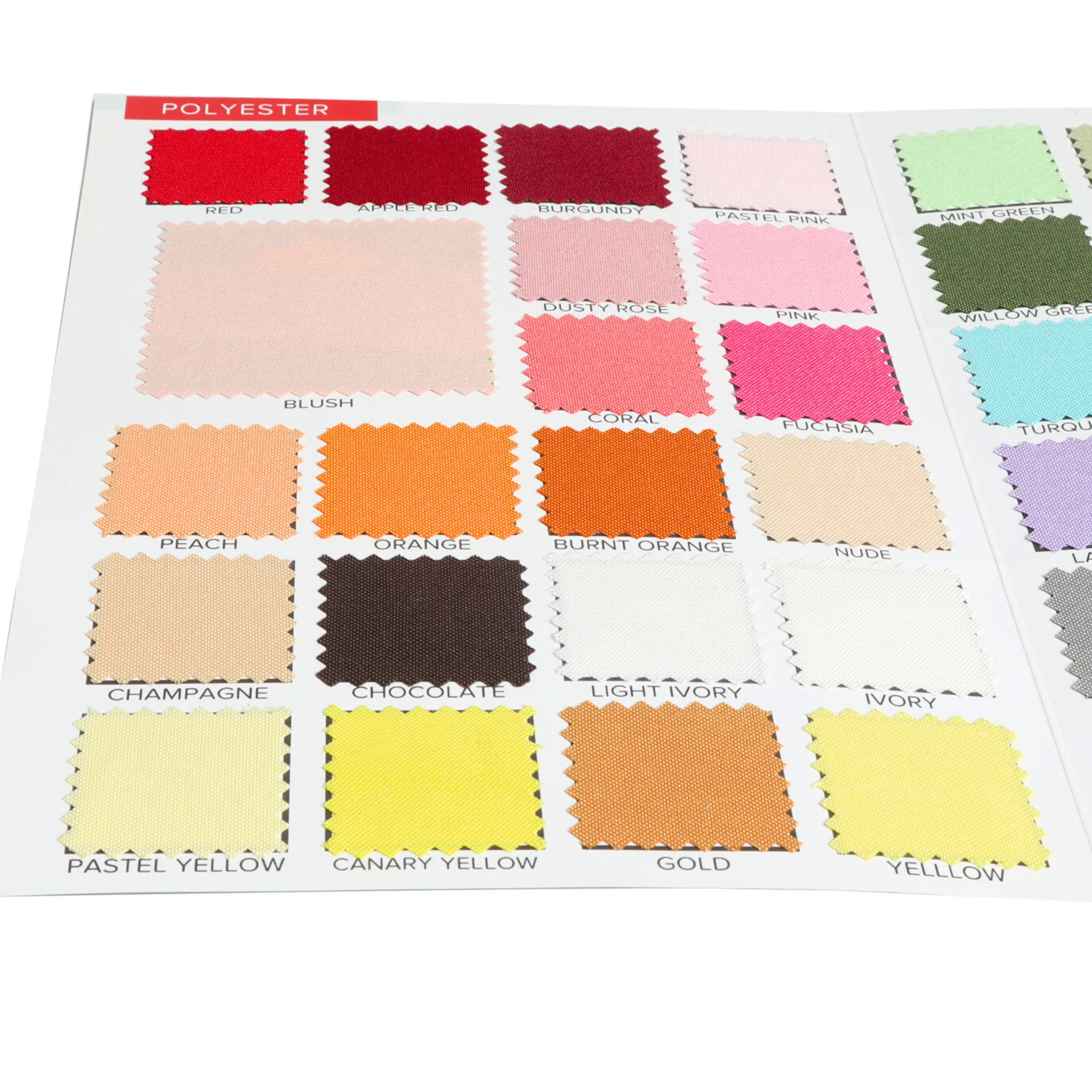 Polyester Swatch Chart