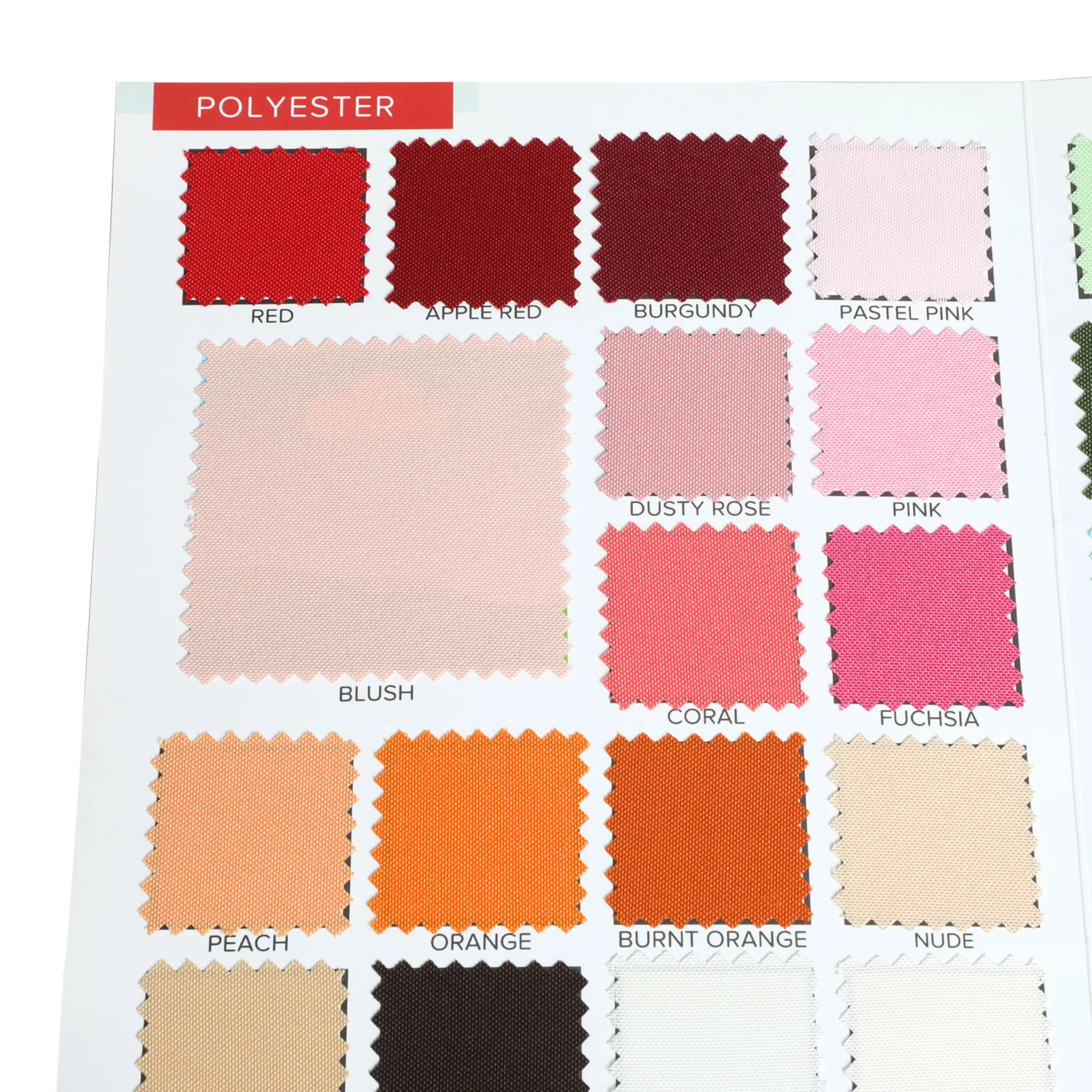 Polyester Swatch Chart