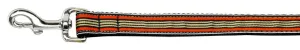 Preppy Stripes Nylon Ribbon Collars Orange-Khaki 1 wide 4ft Lsh