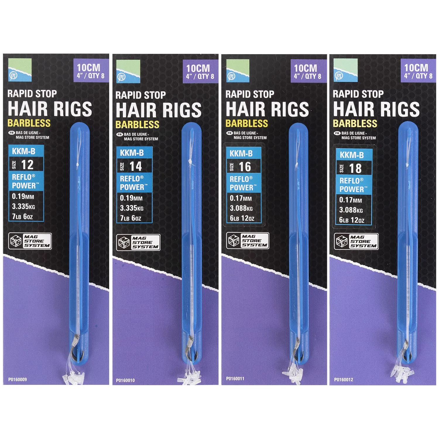 Preston KKM-B 4" Rapid Stop Hair Rig Hooklengths