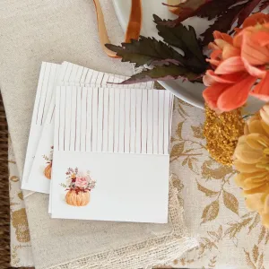 pumpkin bouquet place cards