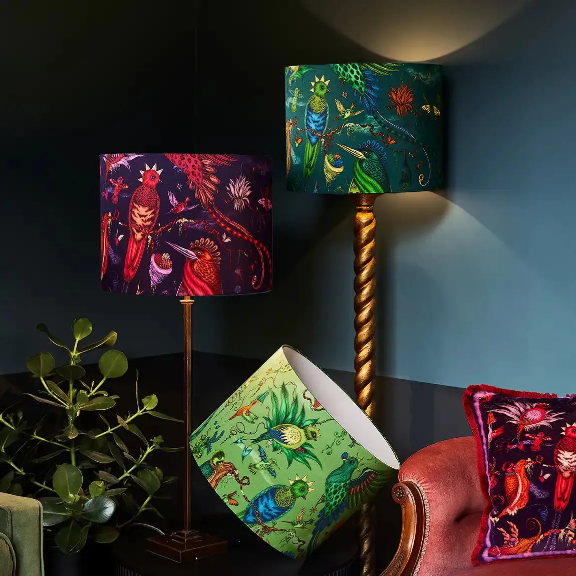 Quetzal Silk Lampshade - Large