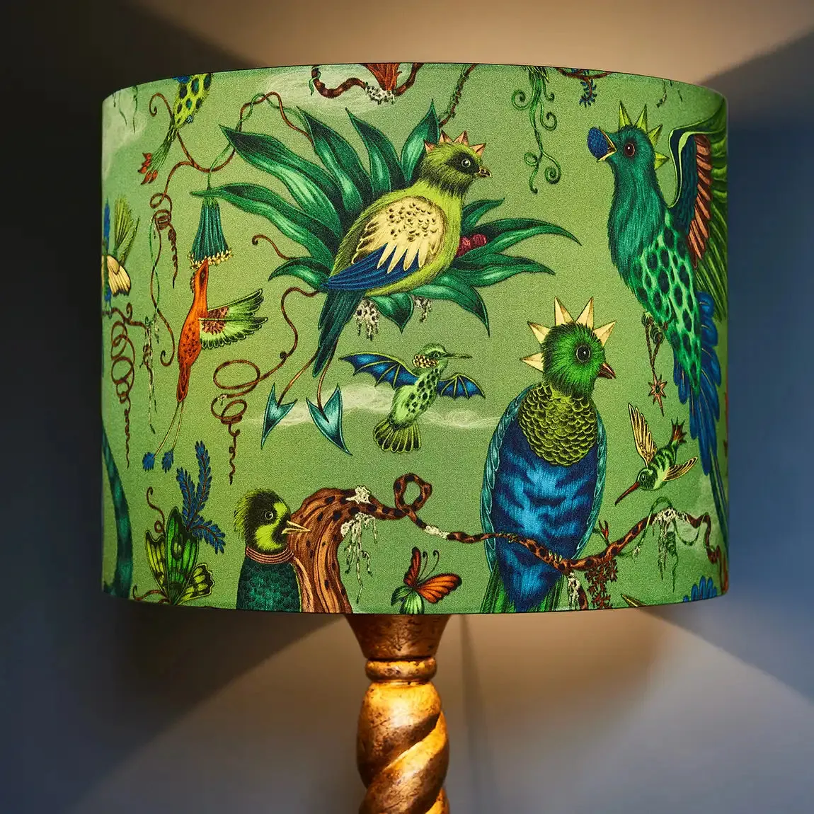 Quetzal Silk Lampshade - Large