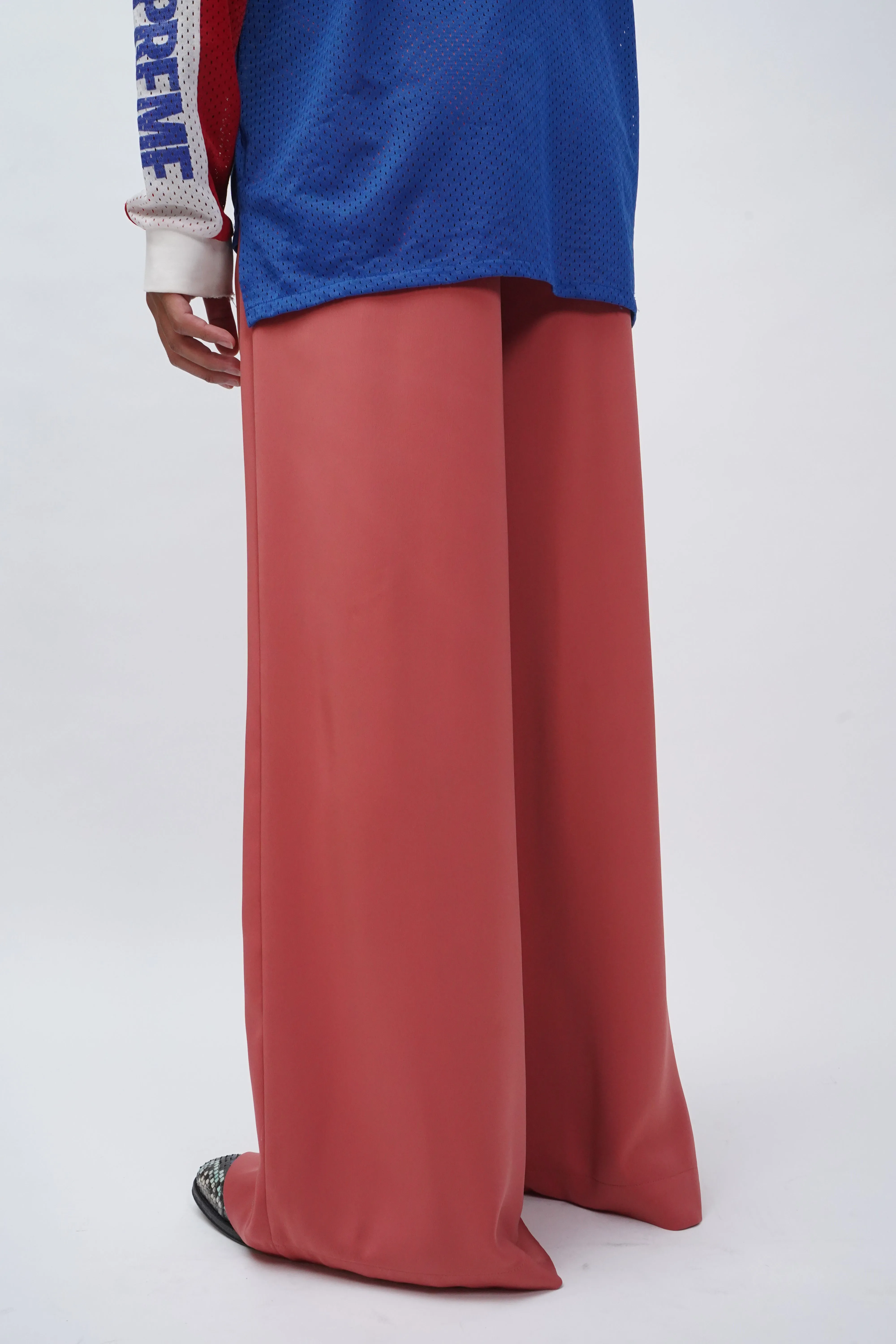 "UNKNOWN" -Polyester Wide Easy Pants-