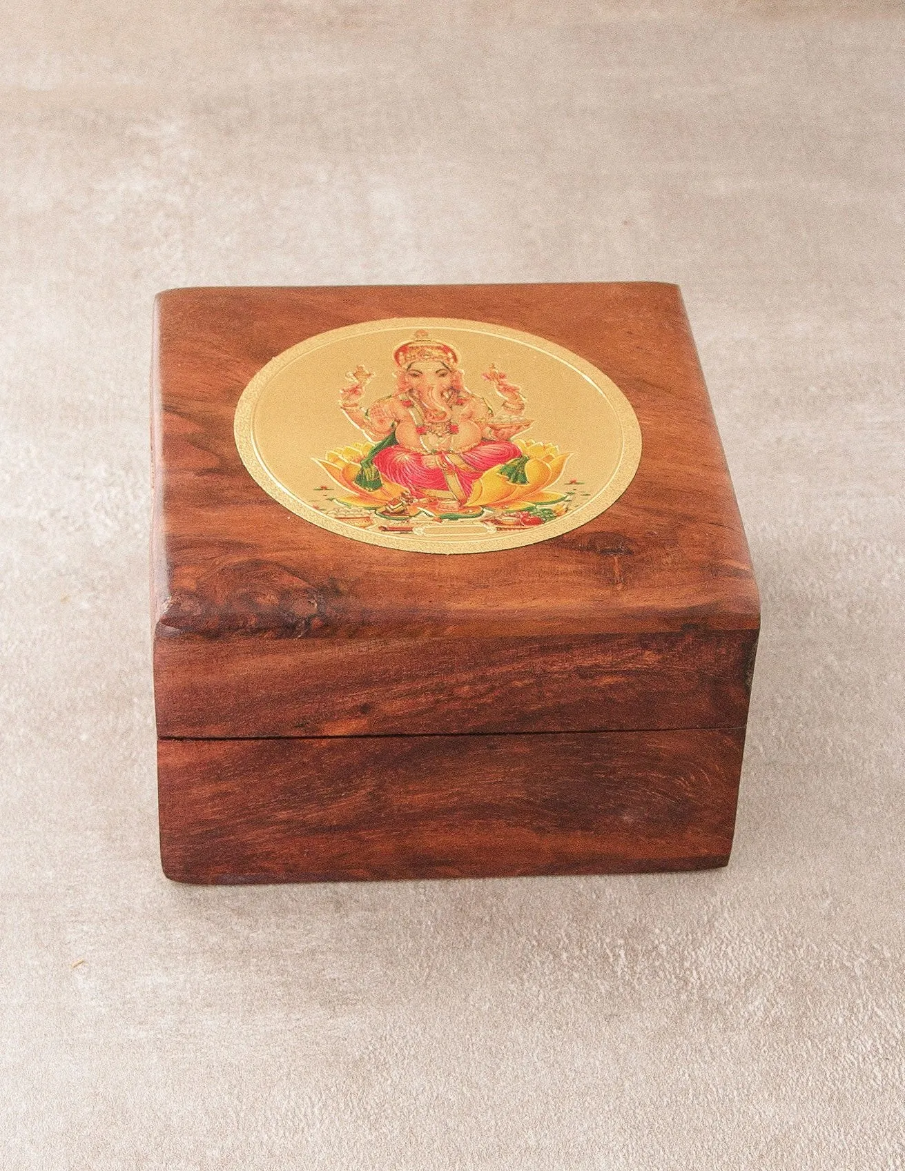 Radiant Ganesha Wooden Box