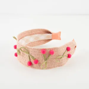 Raffia Headband Cherries