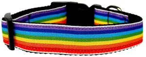 Rainbow Striped Nylon Collars Rainbow Stripes XS