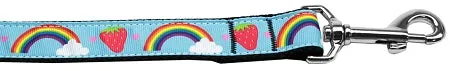 Rainbows And Berries Nylon Dog Leash 3-8 Inch Wide 6ft Long