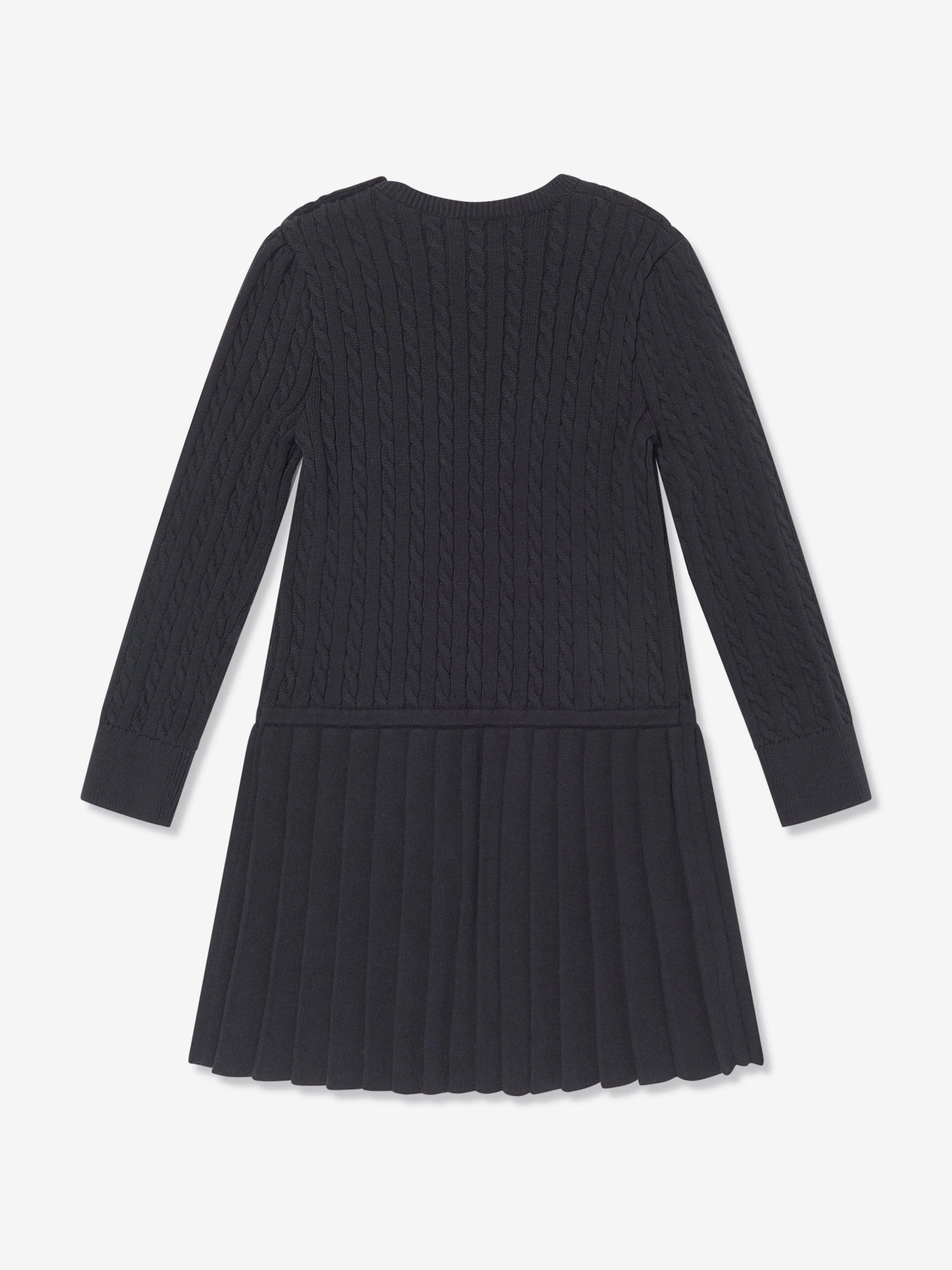 Ralph Lauren Girls Mini Cable Dress in Navy