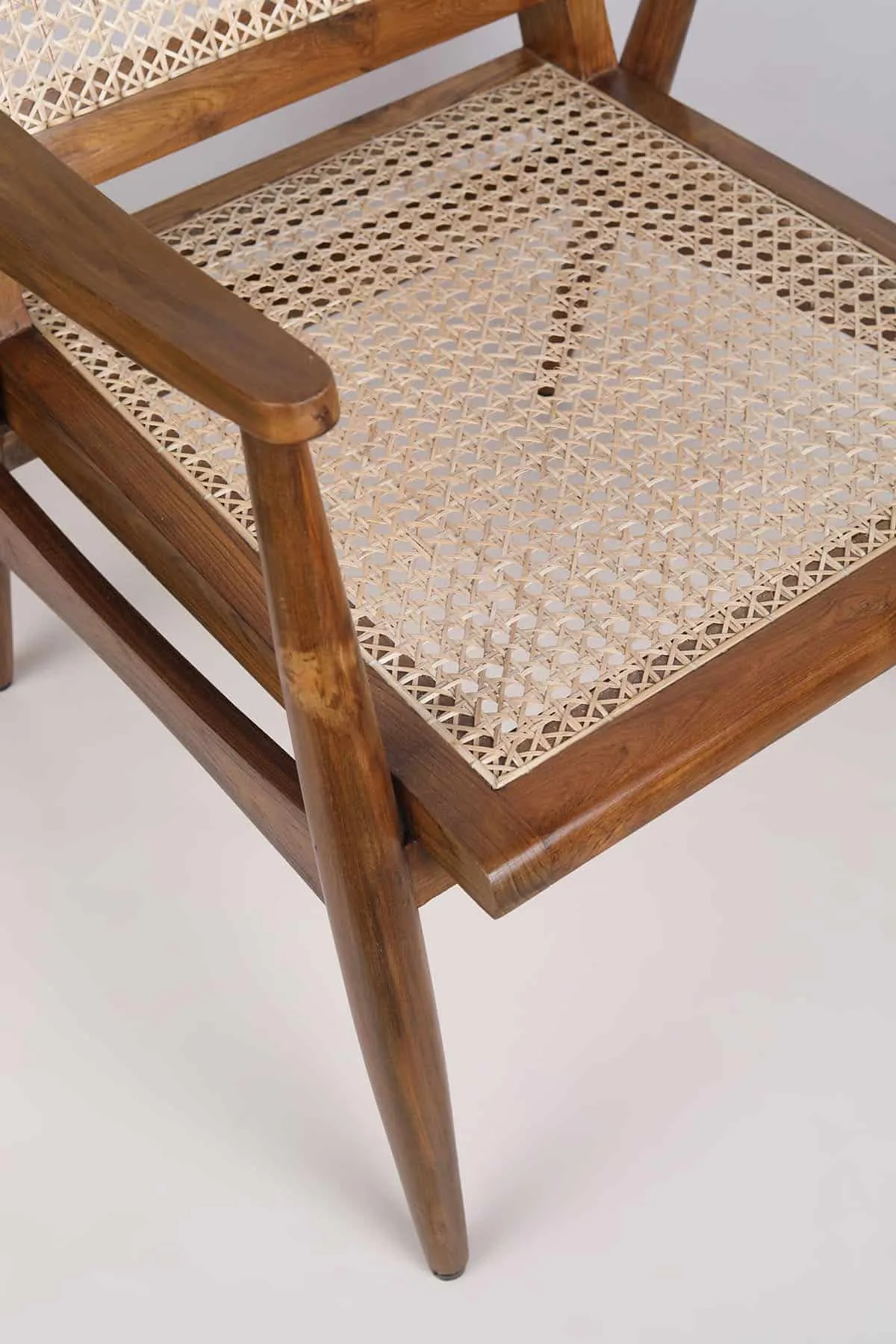 Rattan Elegance Series Solid Mango Wood Arm Chair