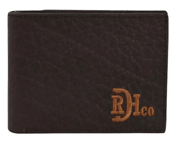 Red Dirt Hat Co. Brown Bison Grain Leather Bi-Fold Wallet 22228881W1