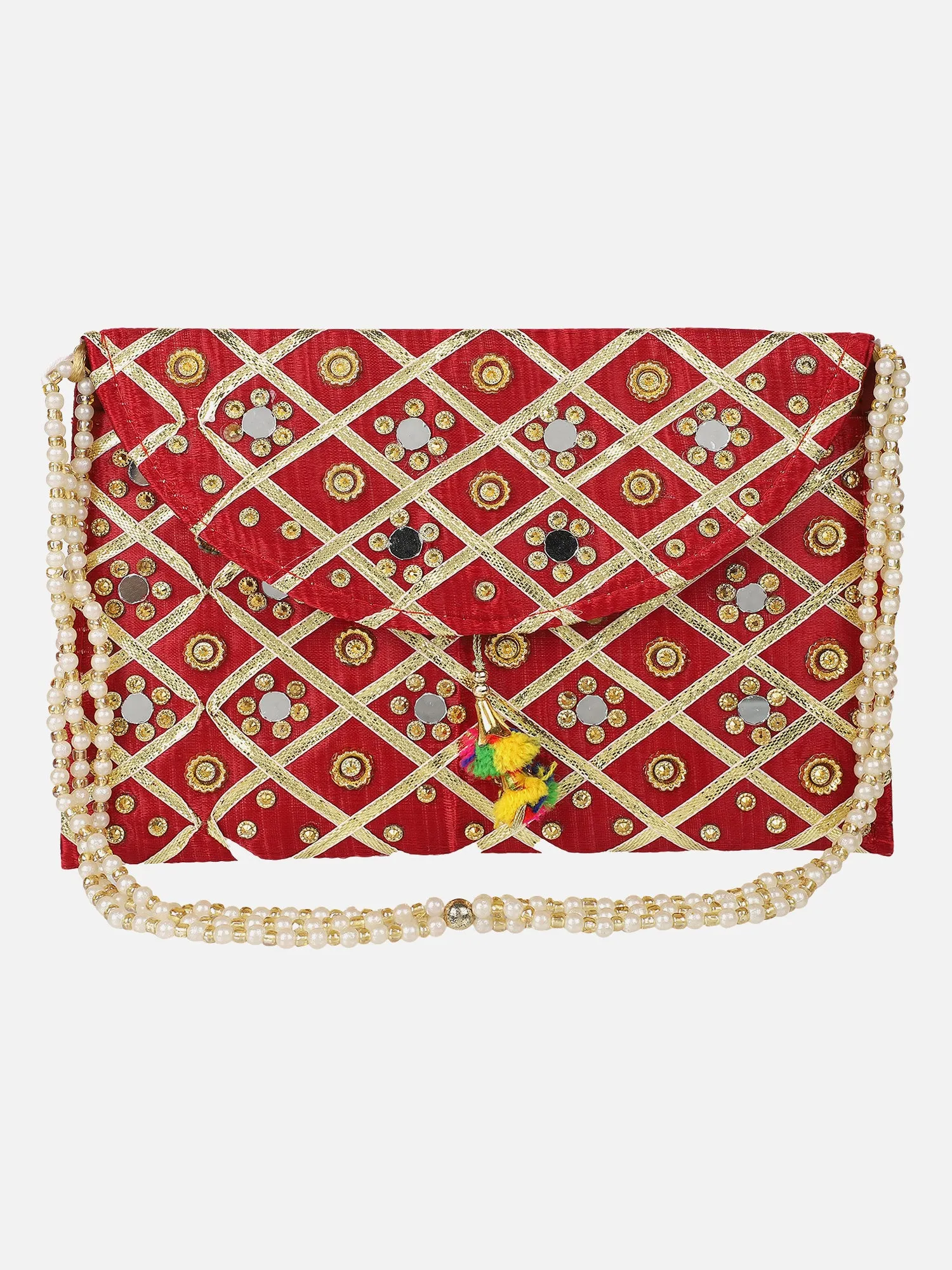 Red sling envelope sling bag