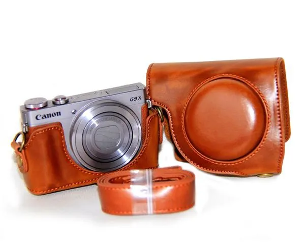 Retro Canon PowerShot G9 X Leather Camera Case