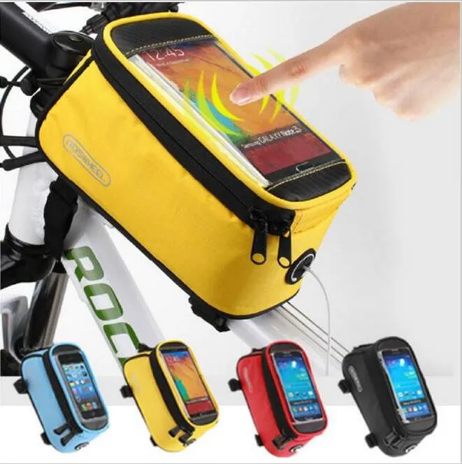 ROSWHEEL BICYCLE BAGS CYCLING BIKE FRAME IPHONE BAGS HOLDER PANNIER MOBILE PHONE BAG CASE POUCH