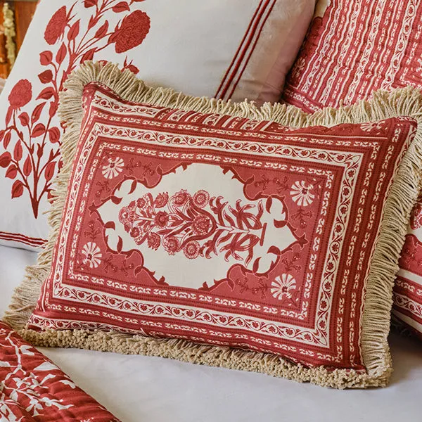 RUBY Red Throw Pillow