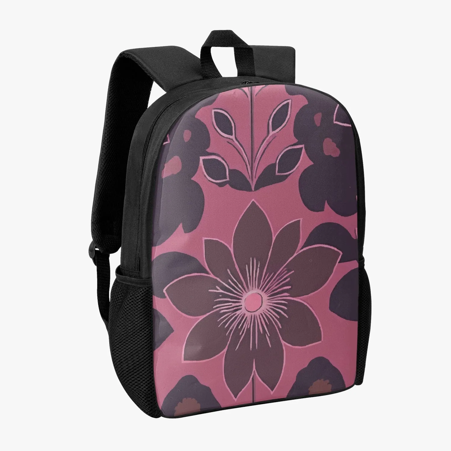 Sac à dos d'école pour enfant "Motif fleur mauve" (201)