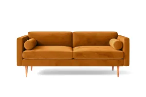 Salerno 2 Seater Sofa Gold Velvet