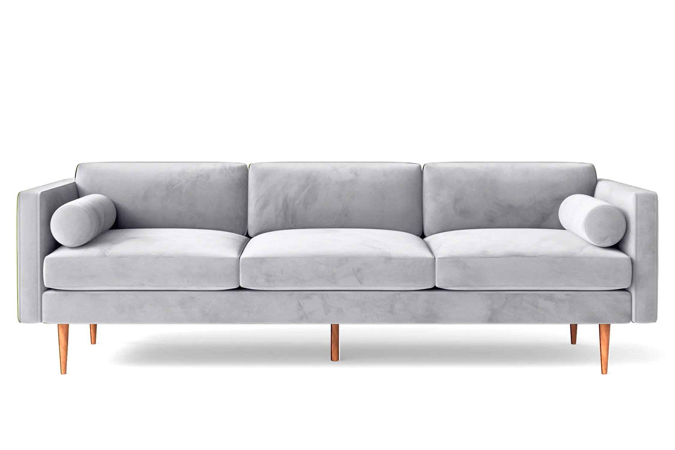 Salerno 4 Seater Sofa Silver Velvet