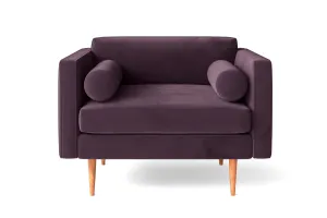 Salerno Armchair Purple Velvet