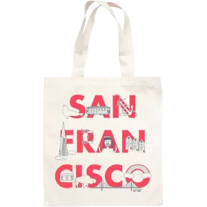 San Francisco Font Grocery Tote