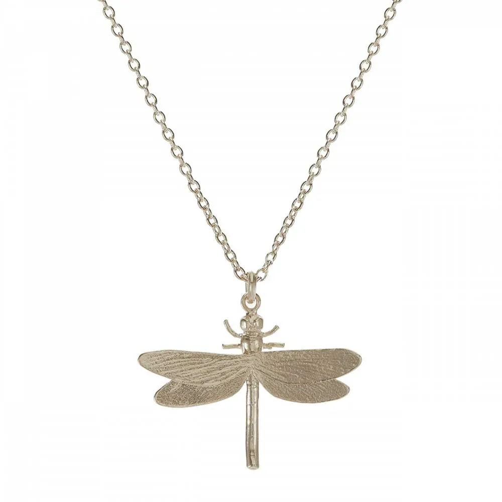 Silver Dragonfly Pendant and Necklace by Alex Monroe