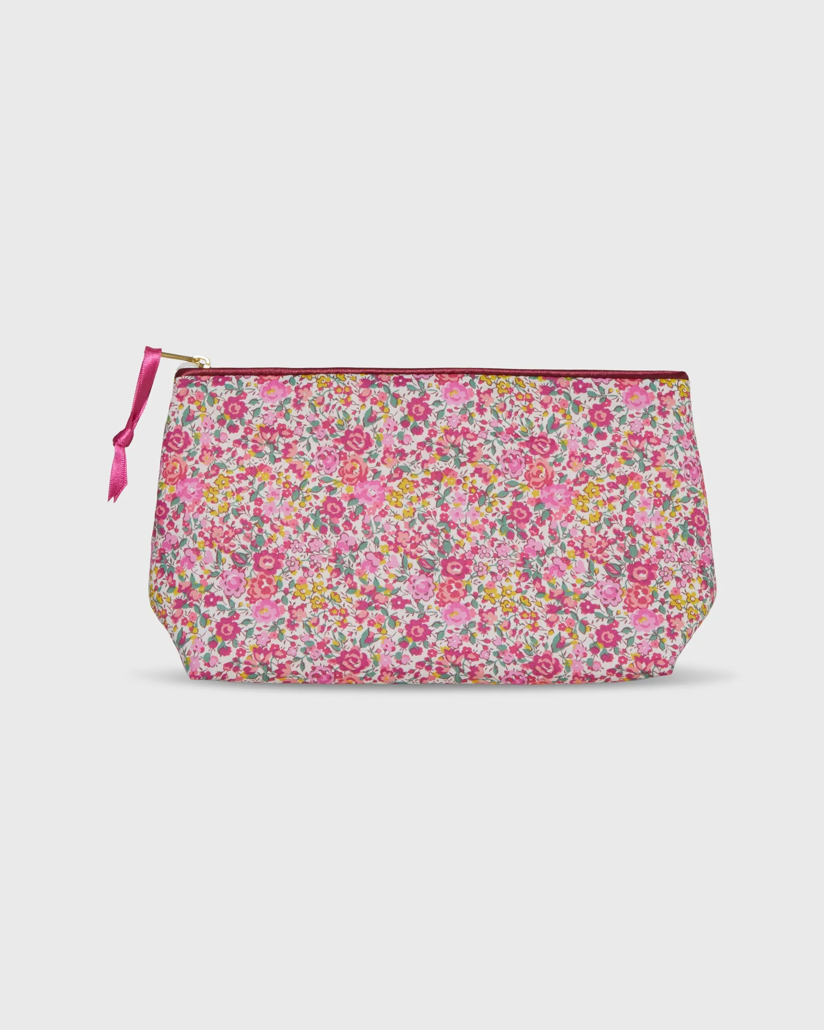 Soft Small Cosmetic Bag in Pink/Multi Emma & Georgina Liberty Fabric