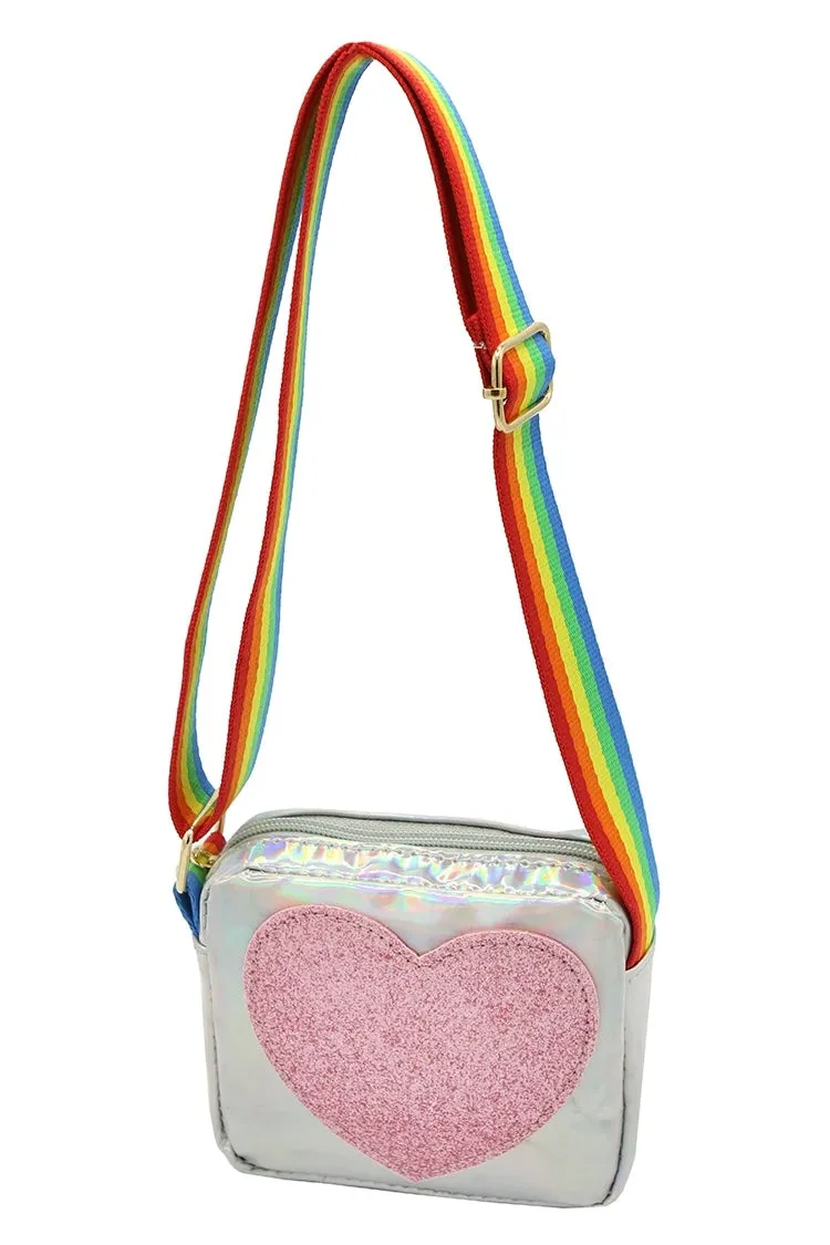 Sparkle Sisters Girls Heart Crossbody Bag - Multiple Colors