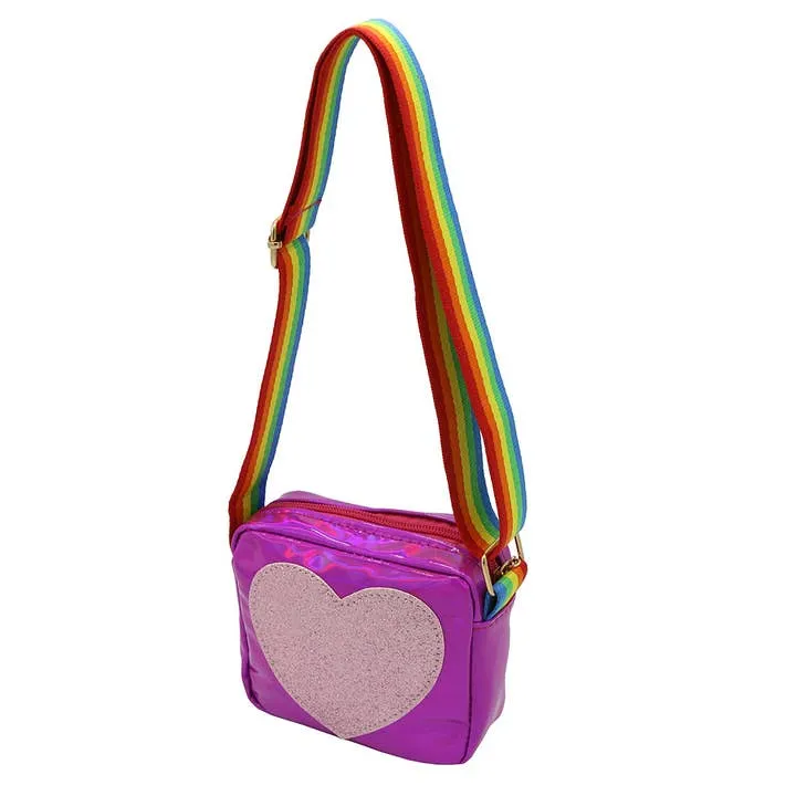 Sparkle Sisters Girls Heart Crossbody Bag - Multiple Colors