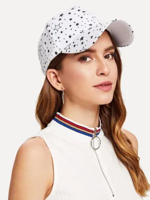 Star Print Baseball Cap