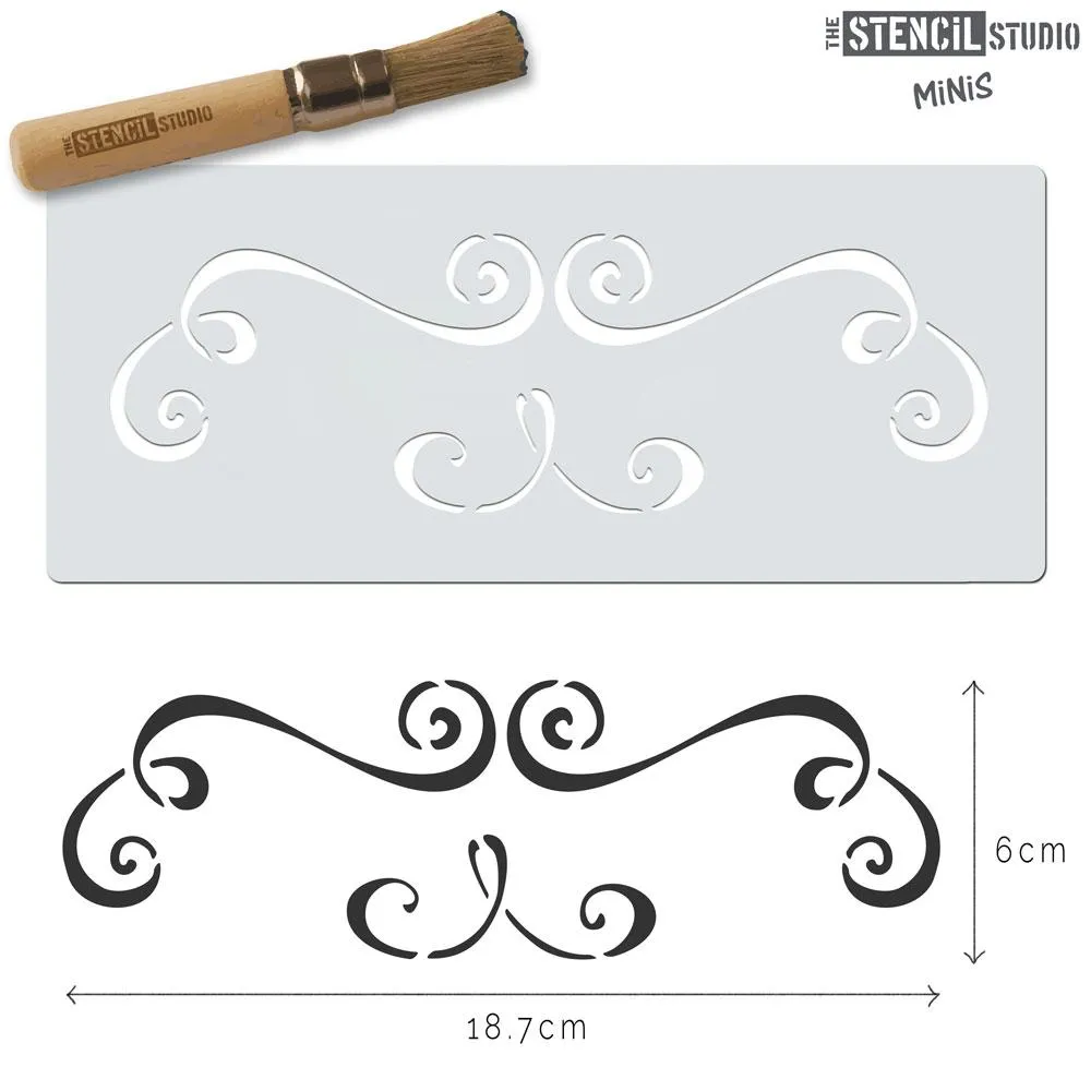 Stencil MiNiS - Swirls Border - 20% off 4 