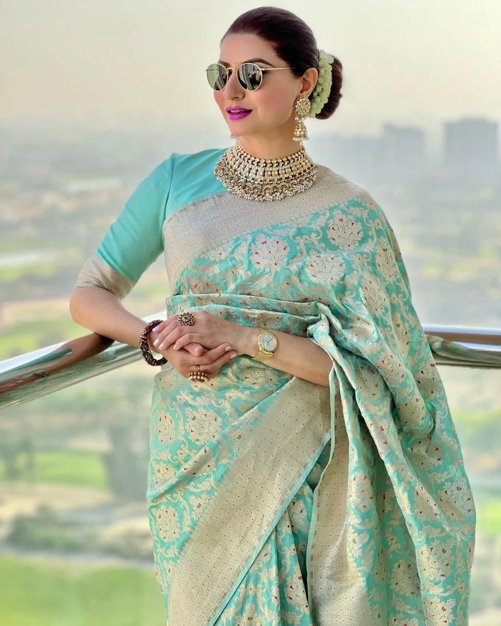 Surpassing Sea Green Soft Silk Saree With Murmurous Blouse Piece