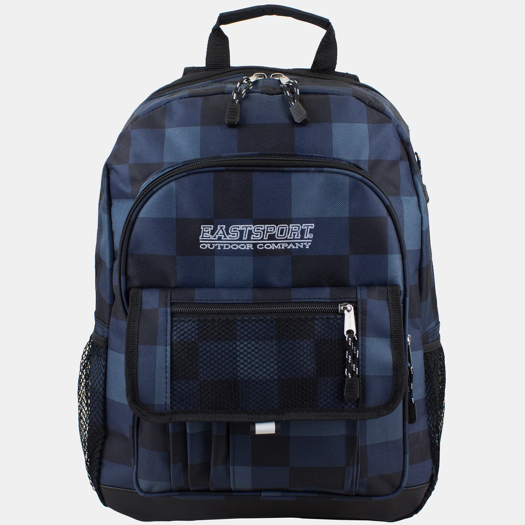 Tech Backpack with Messenger Gear Bag Combo Blue Plaid