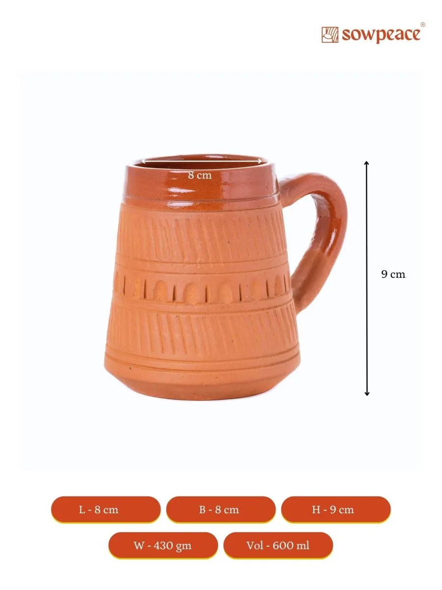 Terracotta Plain Coffee Mug Curved