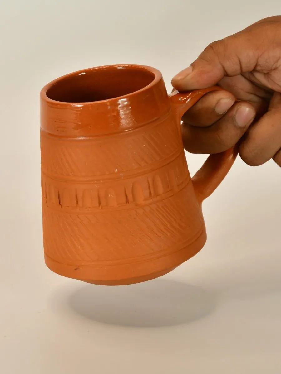 Terracotta Plain Coffee Mug Curved