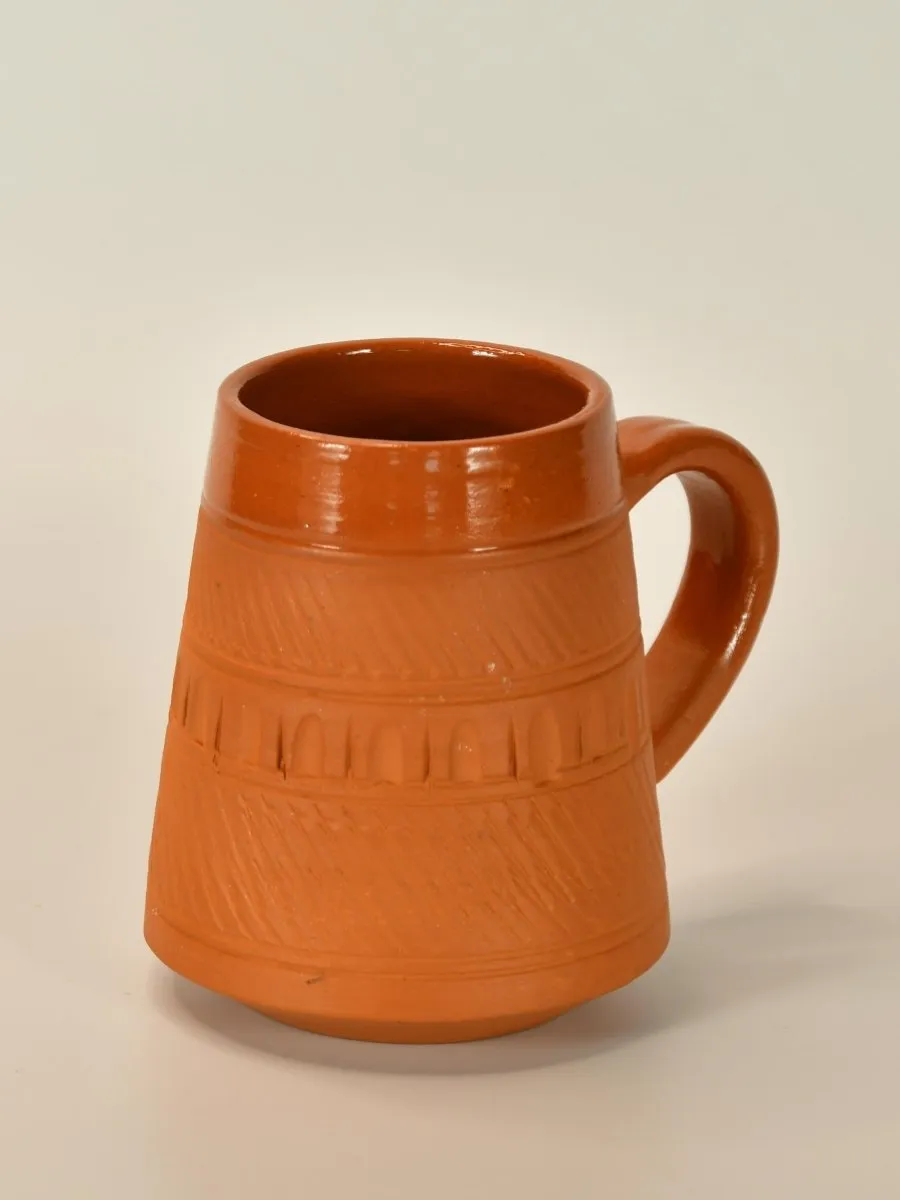 Terracotta Plain Coffee Mug Curved