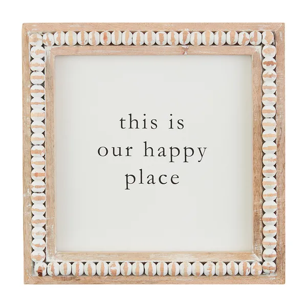 This Is Our Happy Place Beaded Plaque