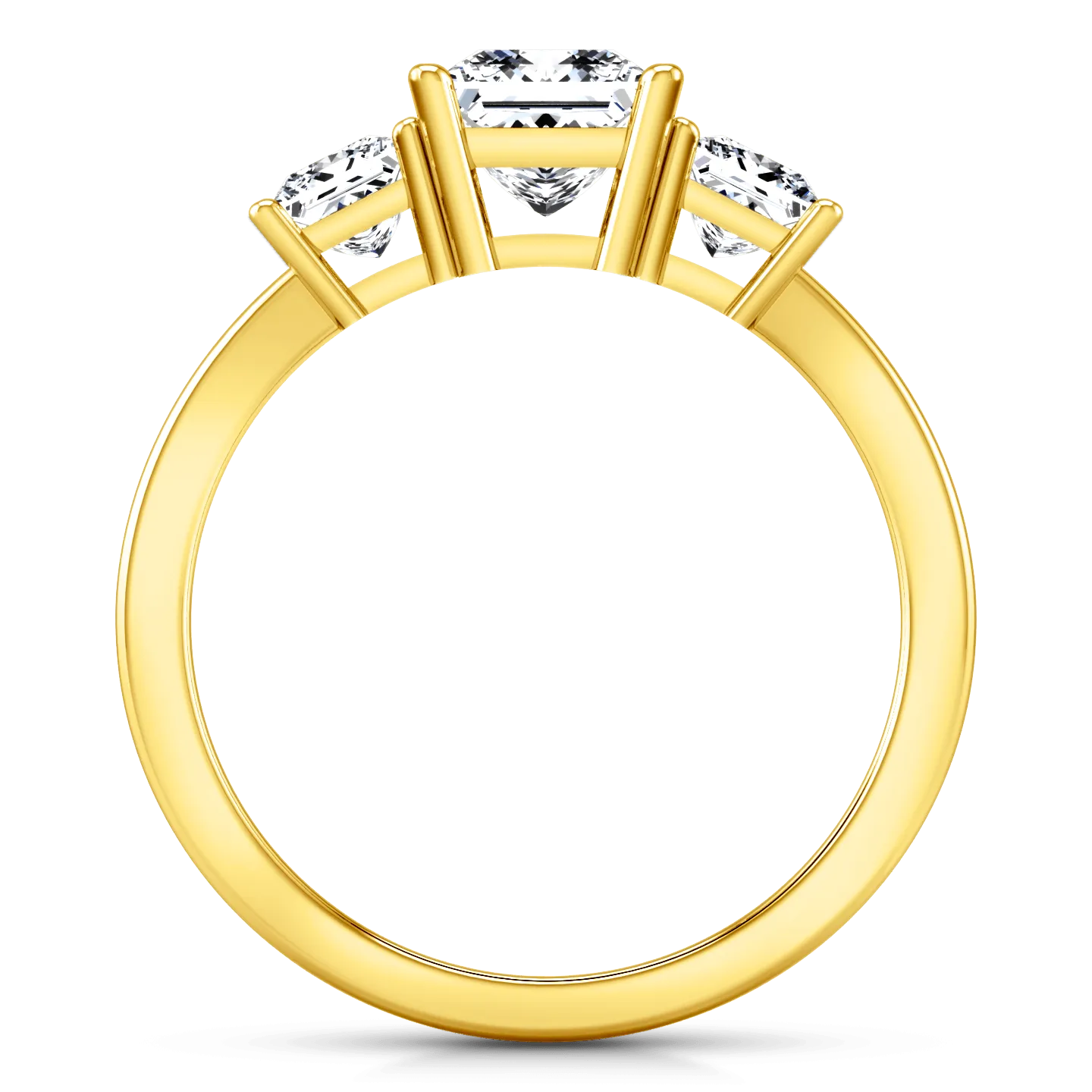 Three Stone Diamond Engagement Ring Alana 14K Yellow Gold