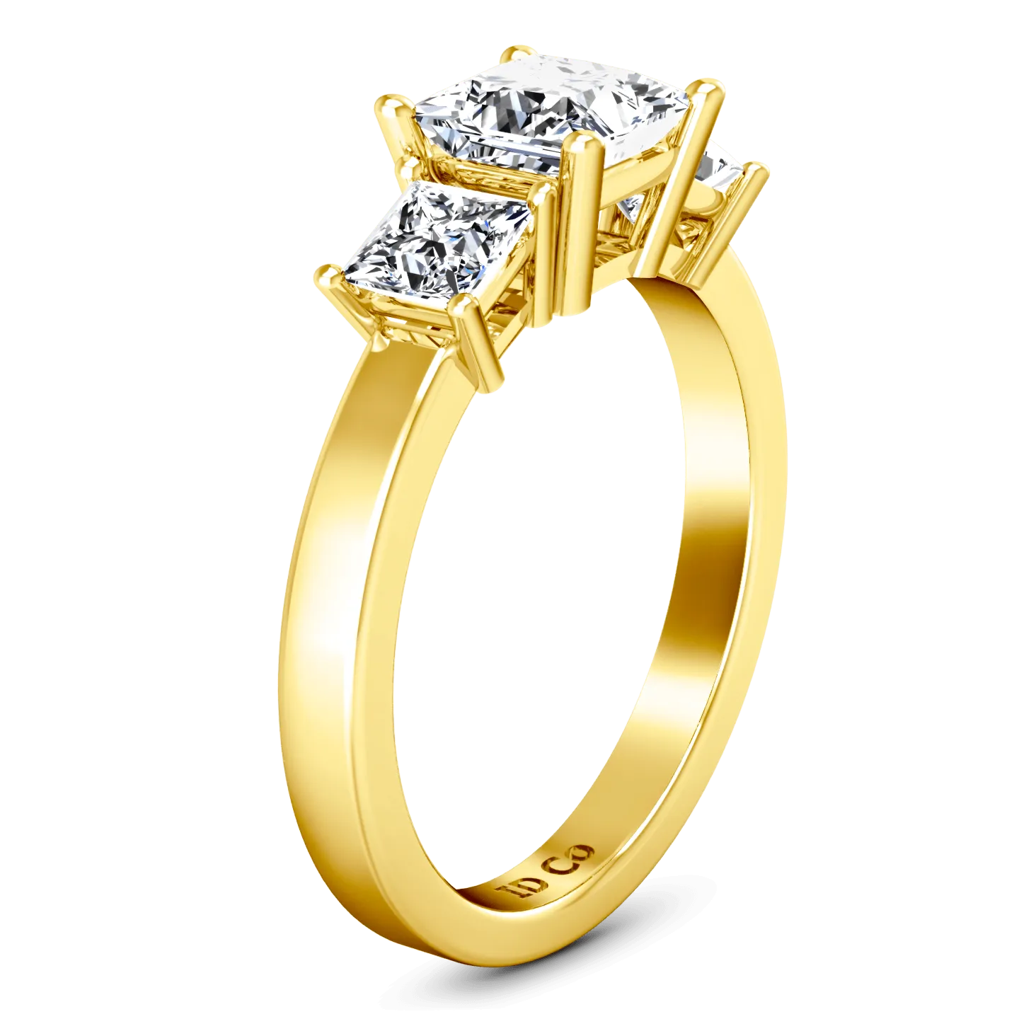 Three Stone Diamond Engagement Ring Alana 14K Yellow Gold