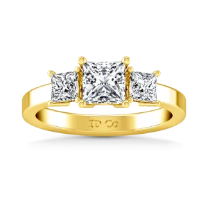 Three Stone Diamond Engagement Ring Alana 14K Yellow Gold