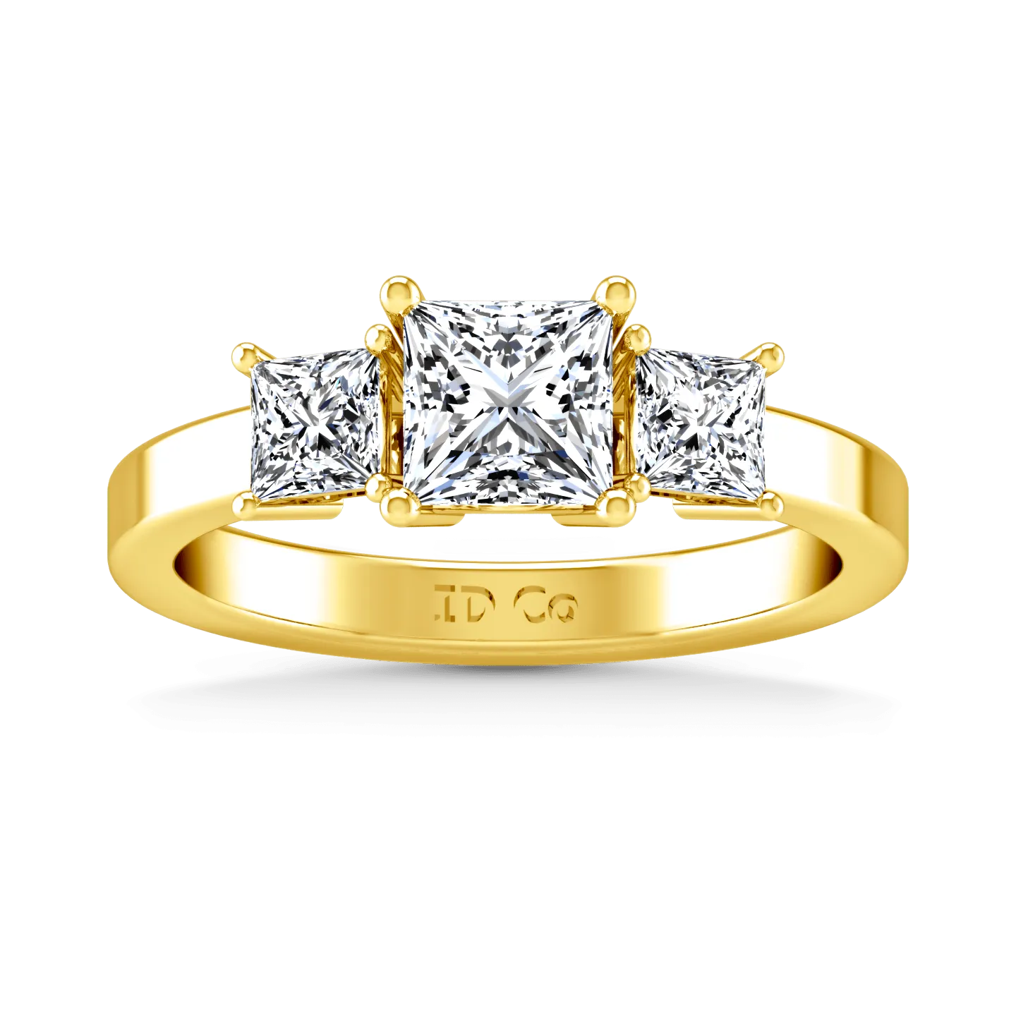 Three Stone Diamond Engagement Ring Alana 14K Yellow Gold