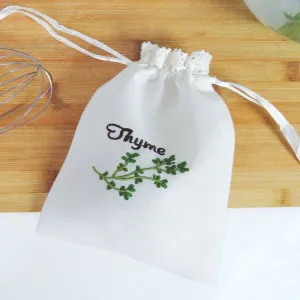 Thyme Herb Drawstring Bag