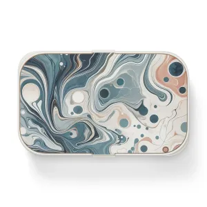 Traditional marbling art in pastel tones Bento Lunch Box