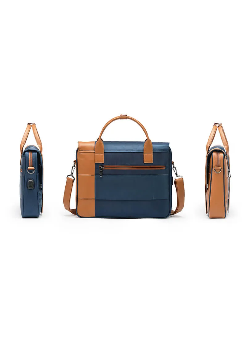 Urbix | Blue | Premium Laptop Messenger Bag