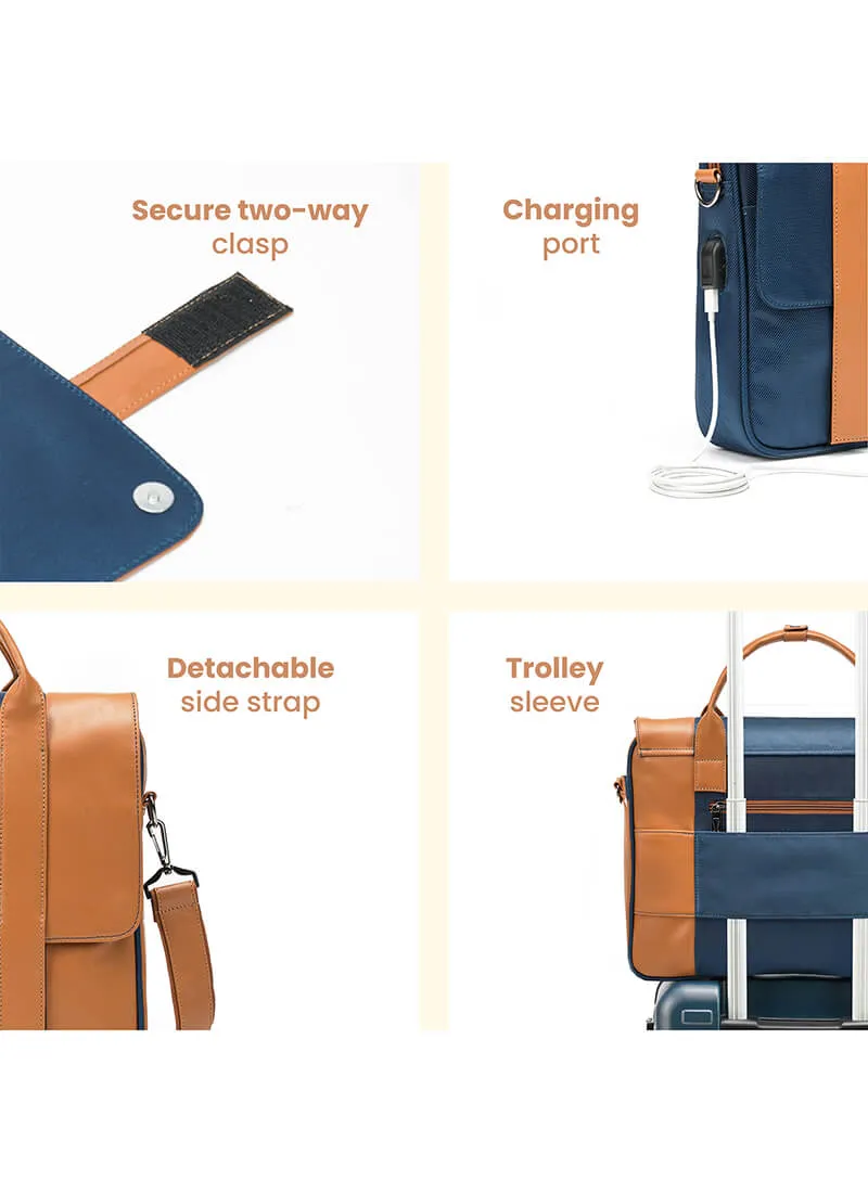 Urbix | Blue | Premium Laptop Messenger Bag